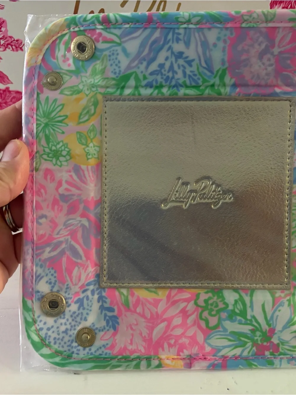 Lilly Pulitzer Pink Green Yellow Blue Floral Accent Tray